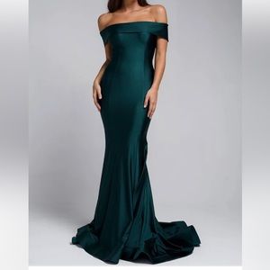 Amelia Couture Bodycon Off Shoulder Mermaid Long Evening  Formal Dress 14
